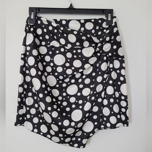 River Island Faux Wrap Polka Dot Mini Skirt NWOT